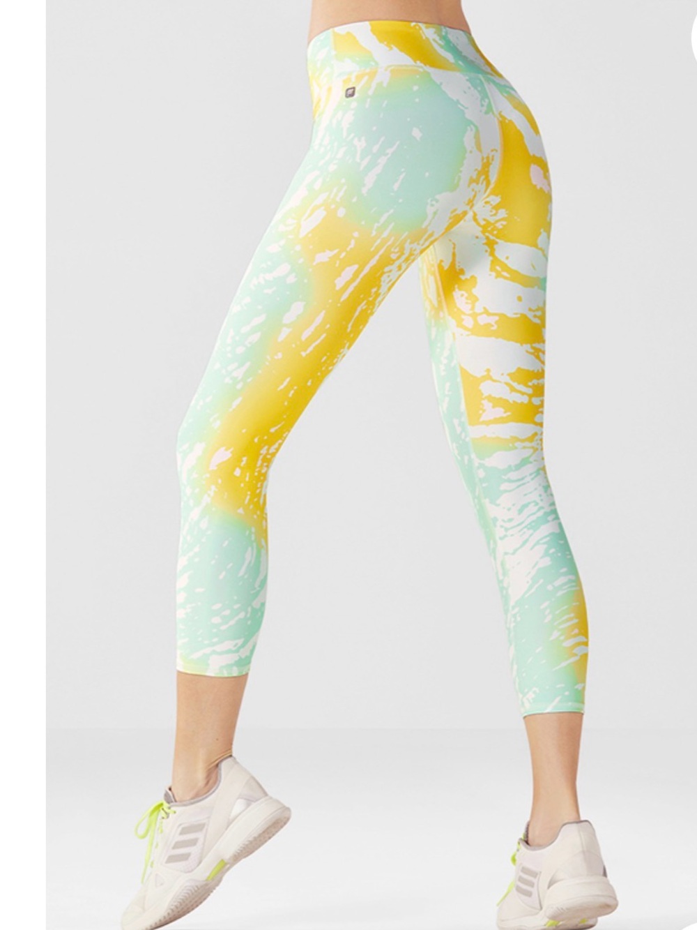 Fabletics Aura Print Mid-Rise Printed Powerlite Capri
